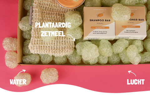 Waar zijn de groene opvulchipjes van gemaakt?